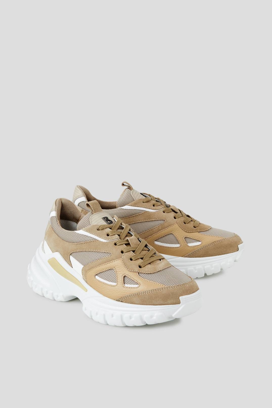 TOKYO PLATFORM TRAINERS IN BEIGE/WHITE - 3