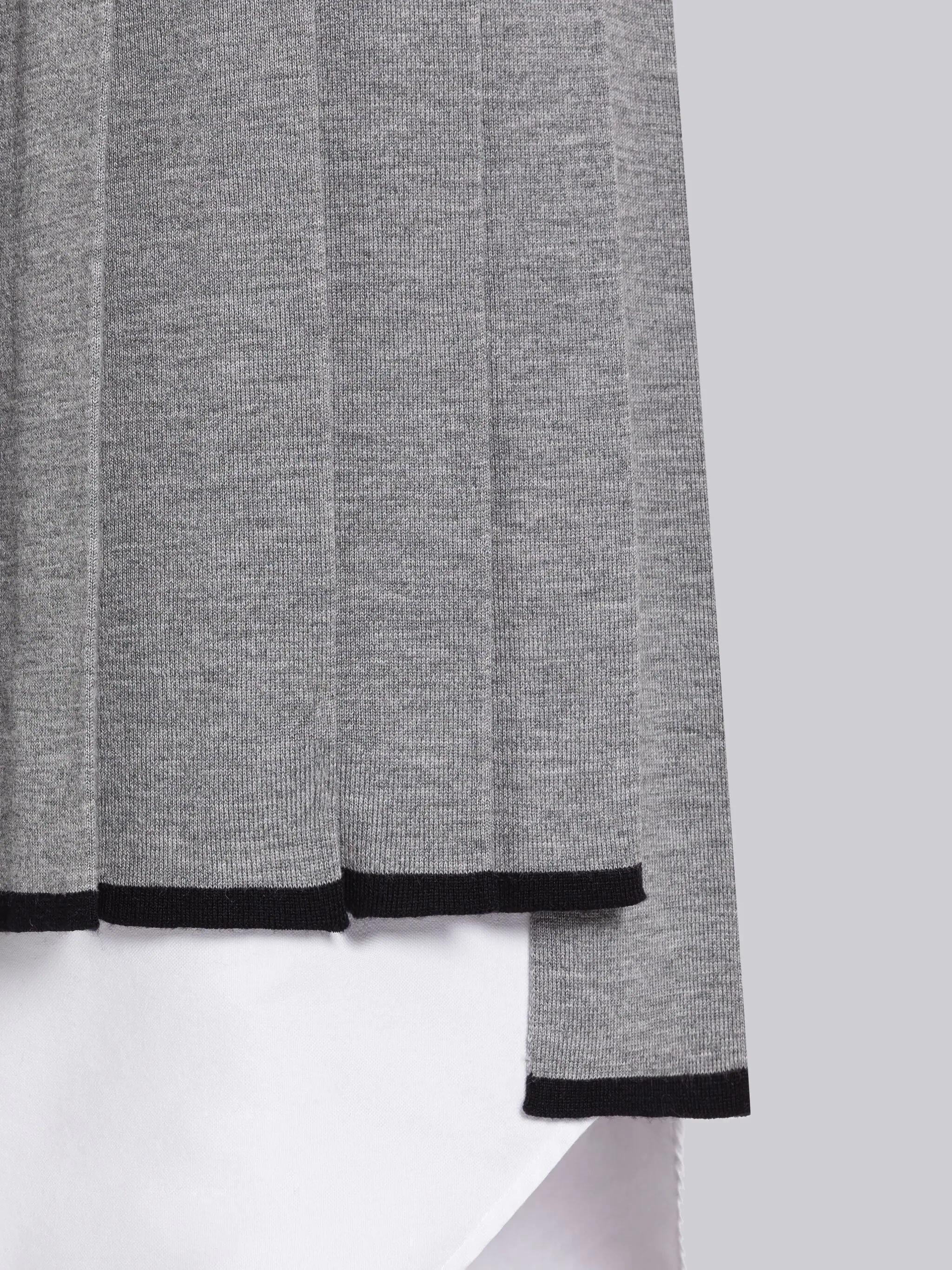 Milano Stitch Merino Tipping Pleated Mini Skirt - 5