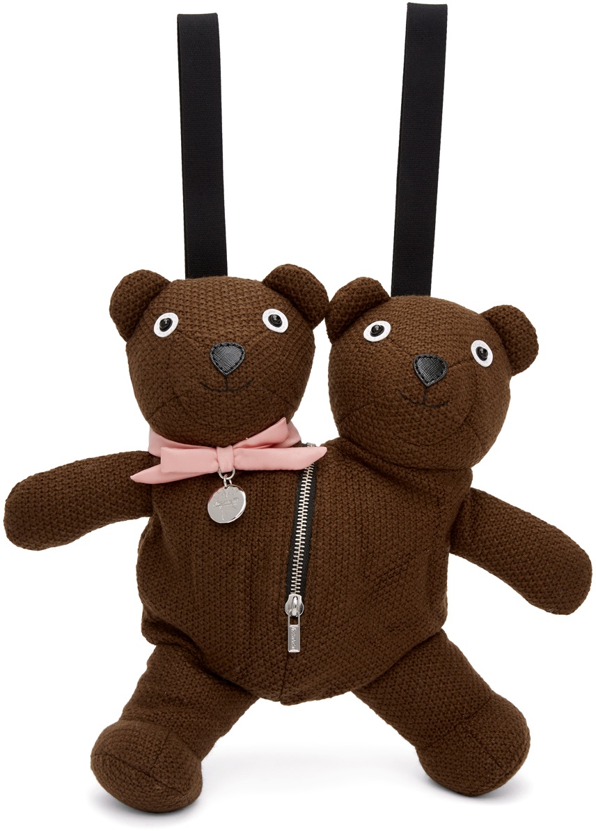 Brown Heaven by Marc Jacobs Double-Headed Teddy Backpack - 1