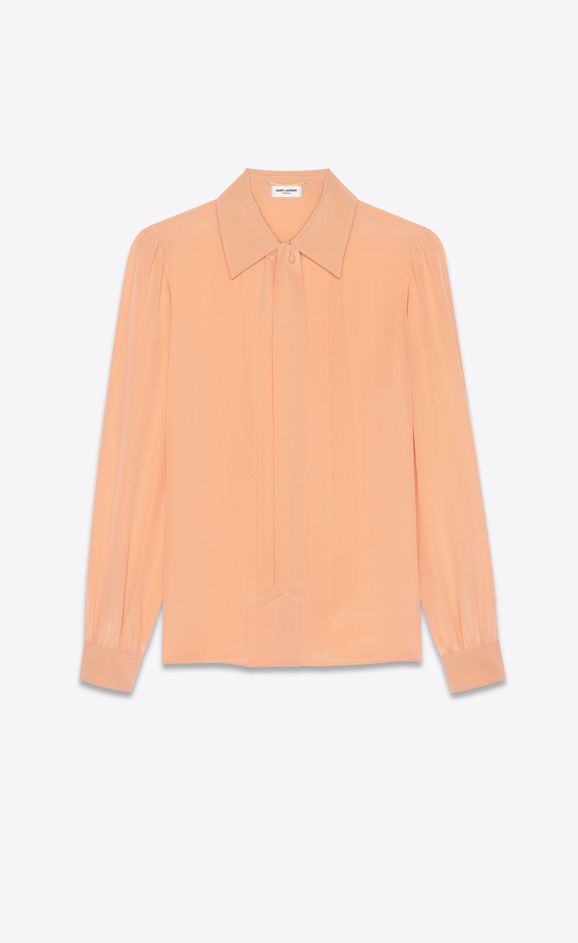 lavallière-neck blouse in crepe de chine - 2