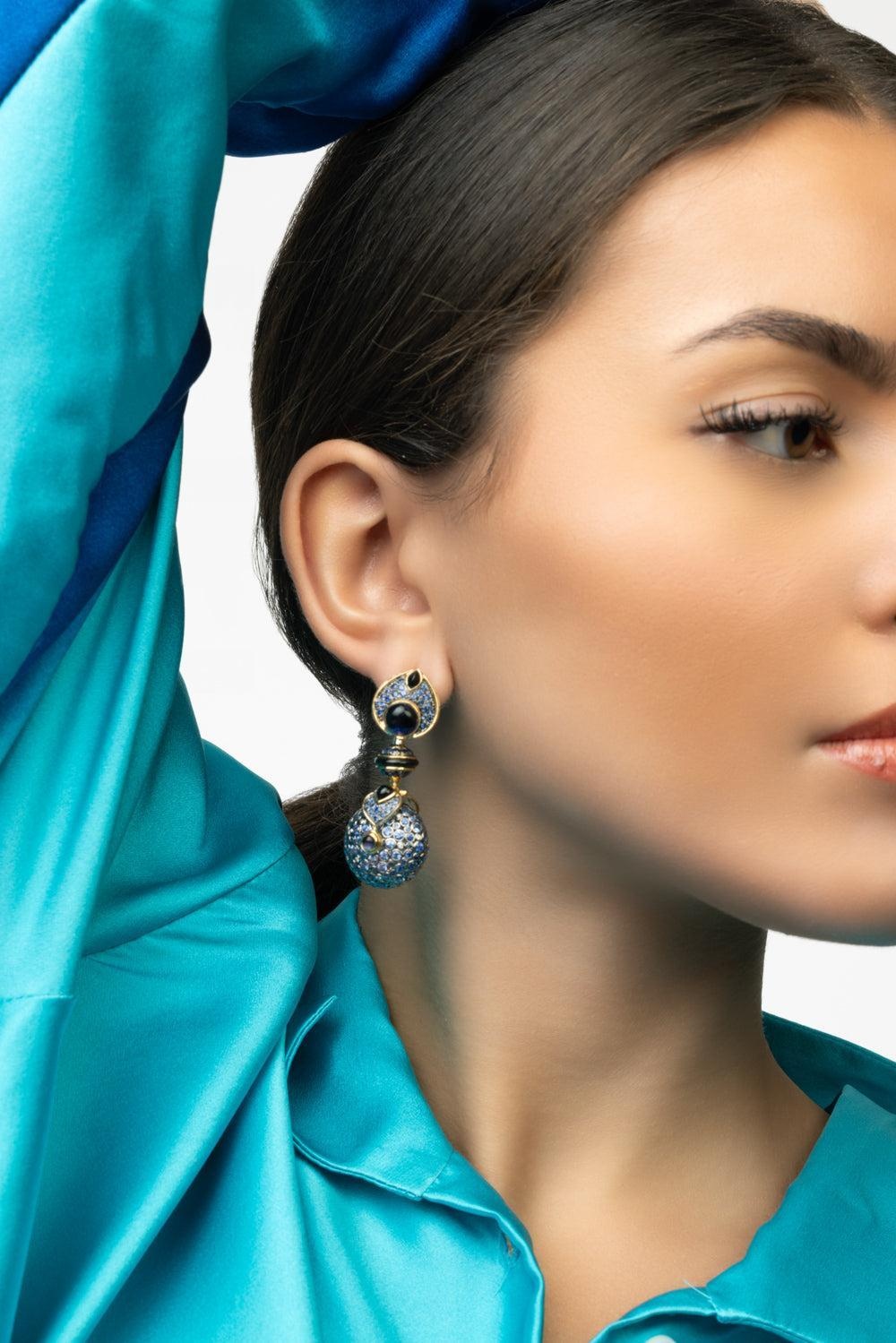 Limited Edition Blue Pneu Earrings - 2
