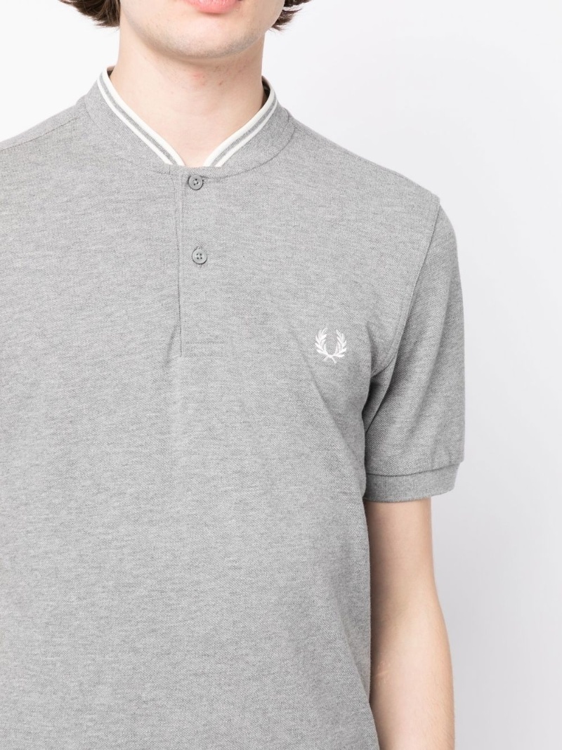 baseball-collar polo shirt - 5