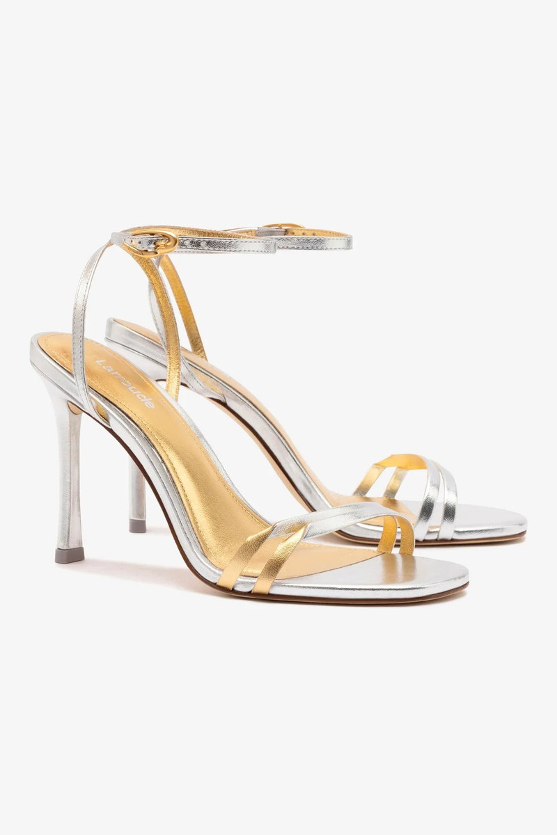 Vesper Sandal In Silver Metallic Leather 3