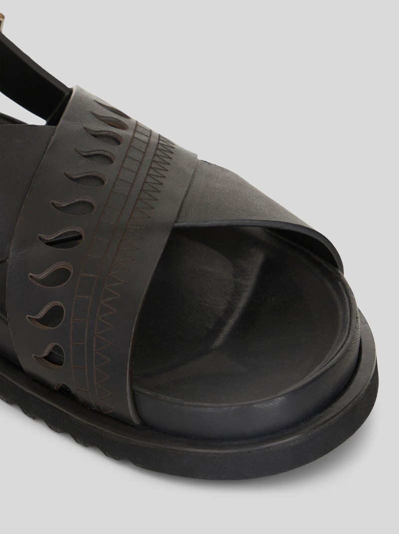 LEATHER SANDALS WITH GEOMETRIC PAISLEY PATTERNS 4