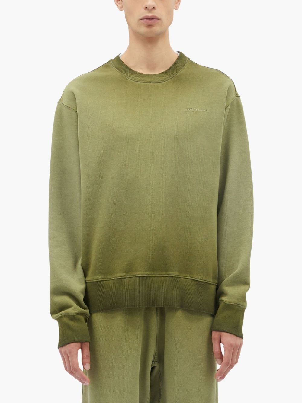 embroidered-logo cotton sweatshirt - 3