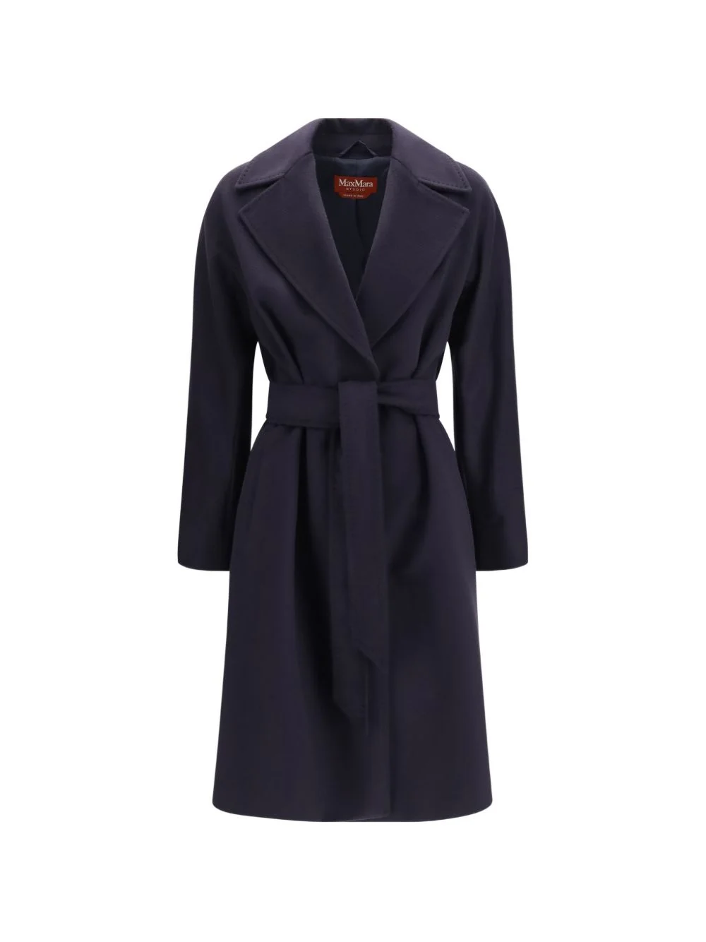 Dravenna belted notch-lapel coat - 1