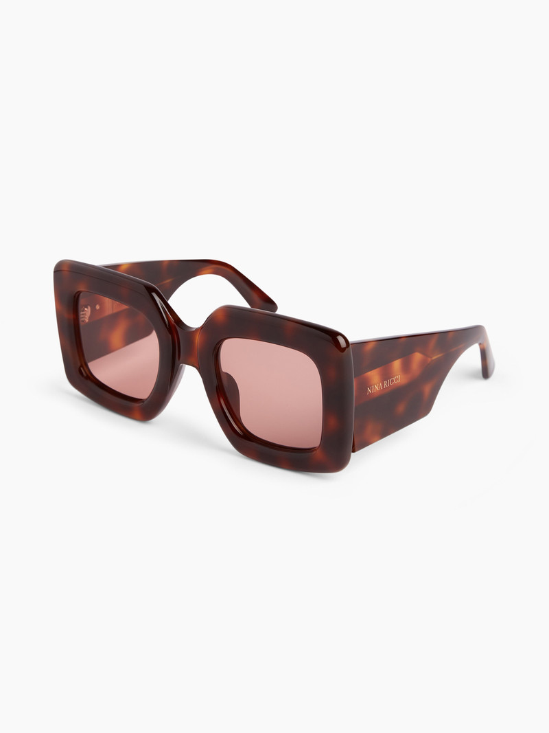 Precious square shiny havana Sunglasses 4
