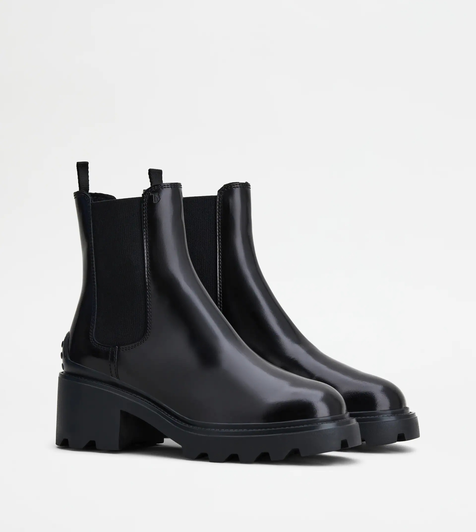 ANKLE BOOTS IN LEATHER - BLACK - 2