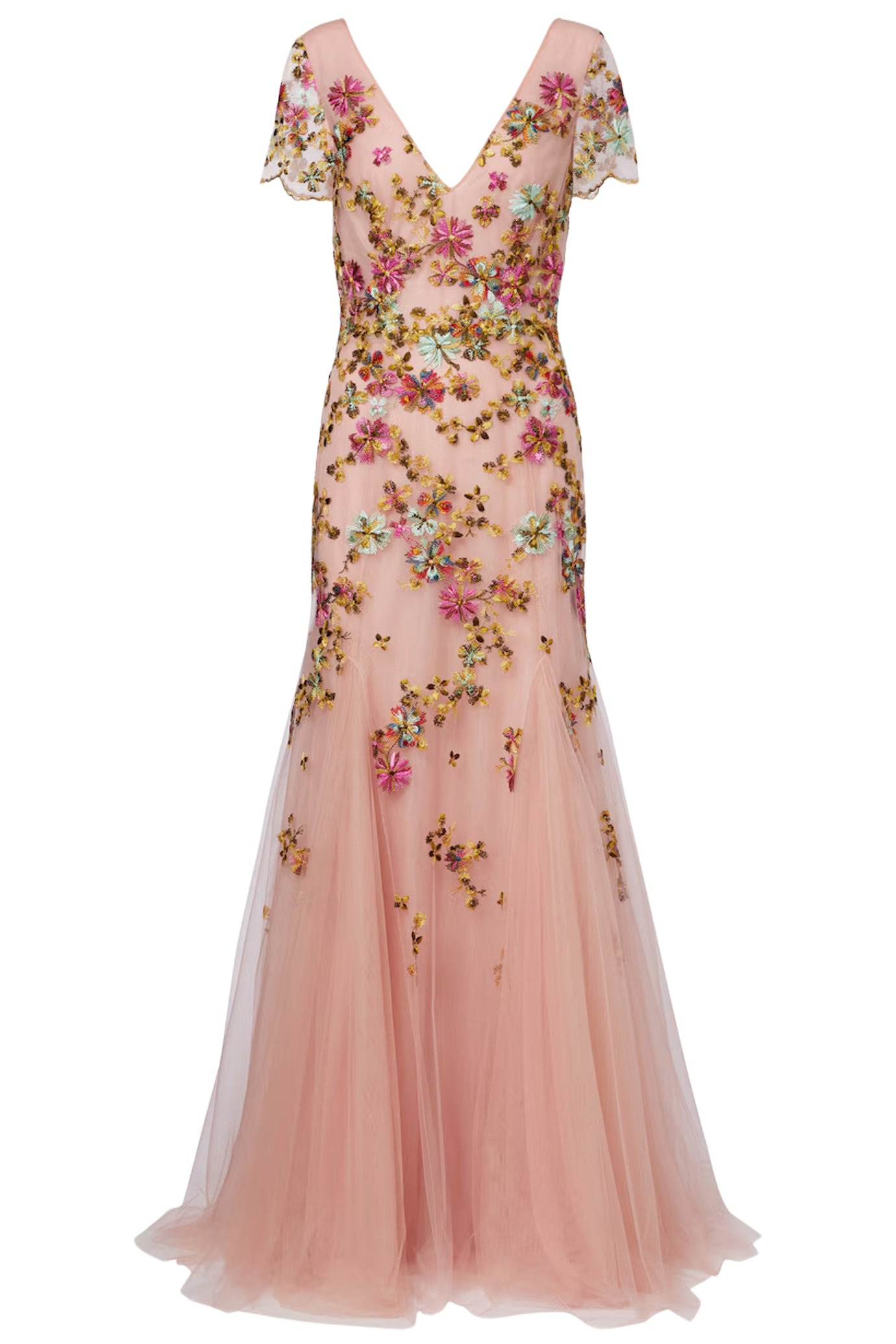 POLINA EMBROIDERED TULLE GOWN - 1