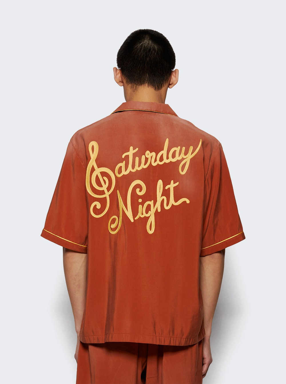 Saturday Night Camp Shirt Burnt Orange - 4