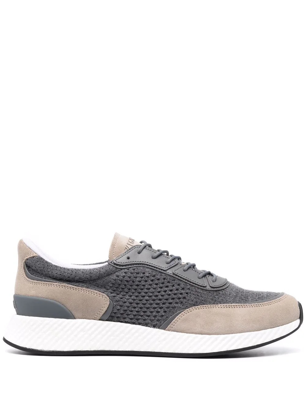 panelled low-top sneakers - 1