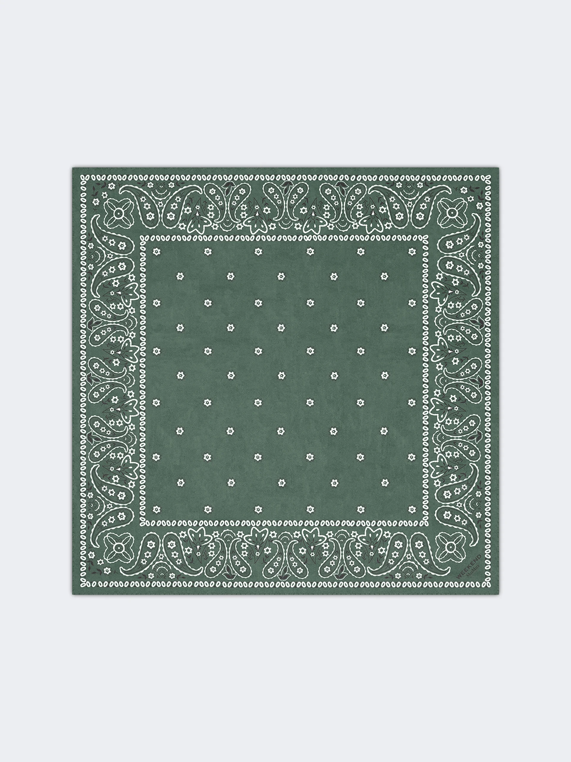 ELODIA Bandanna print silk foulard - KAKI - 1