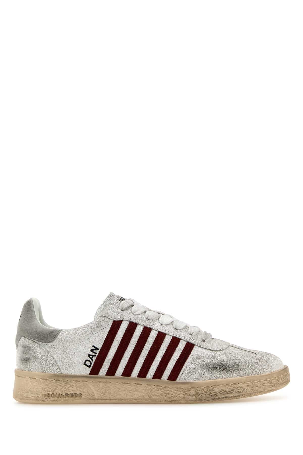 DSQUARED2 Dsquared Men White Leather Boxer Sneakers