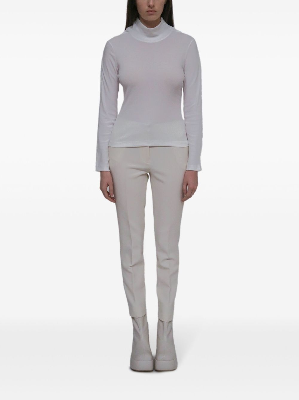 snap turtleneck top - 2