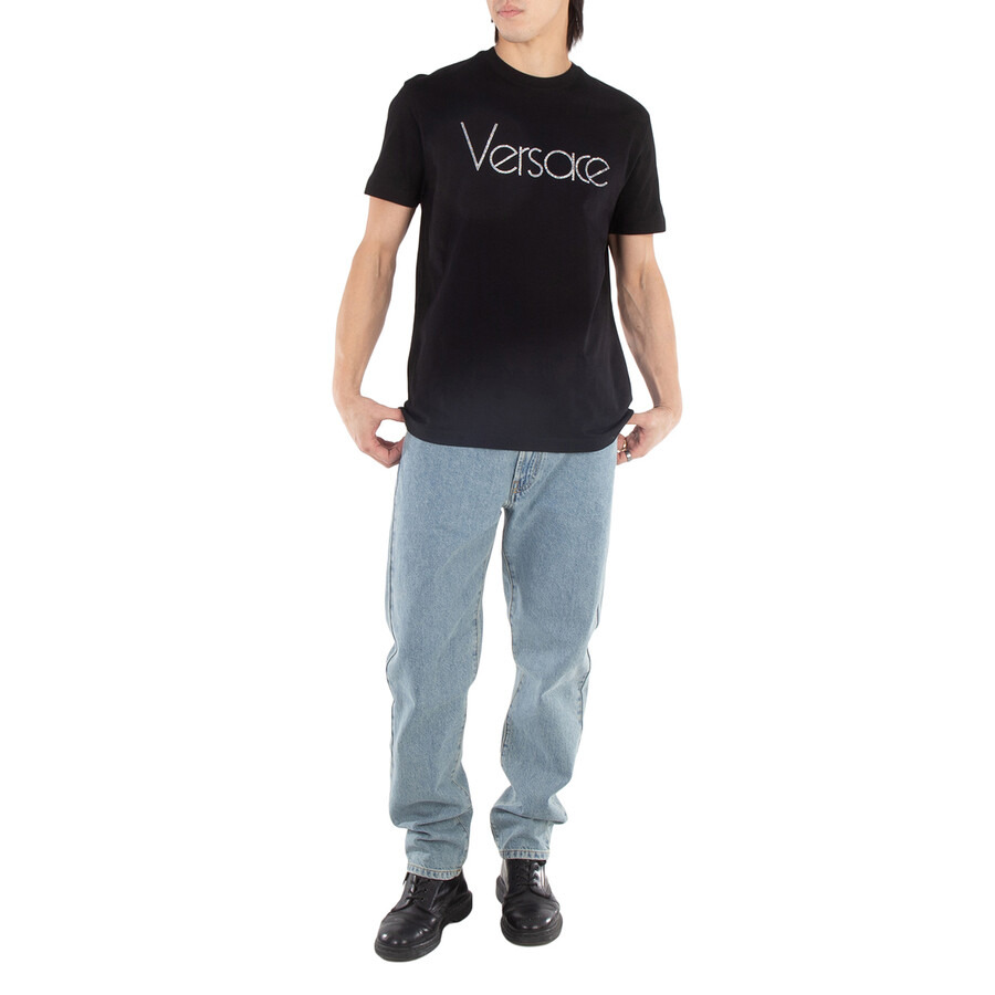 Versace Embellished-Logo T-Shirt - 4