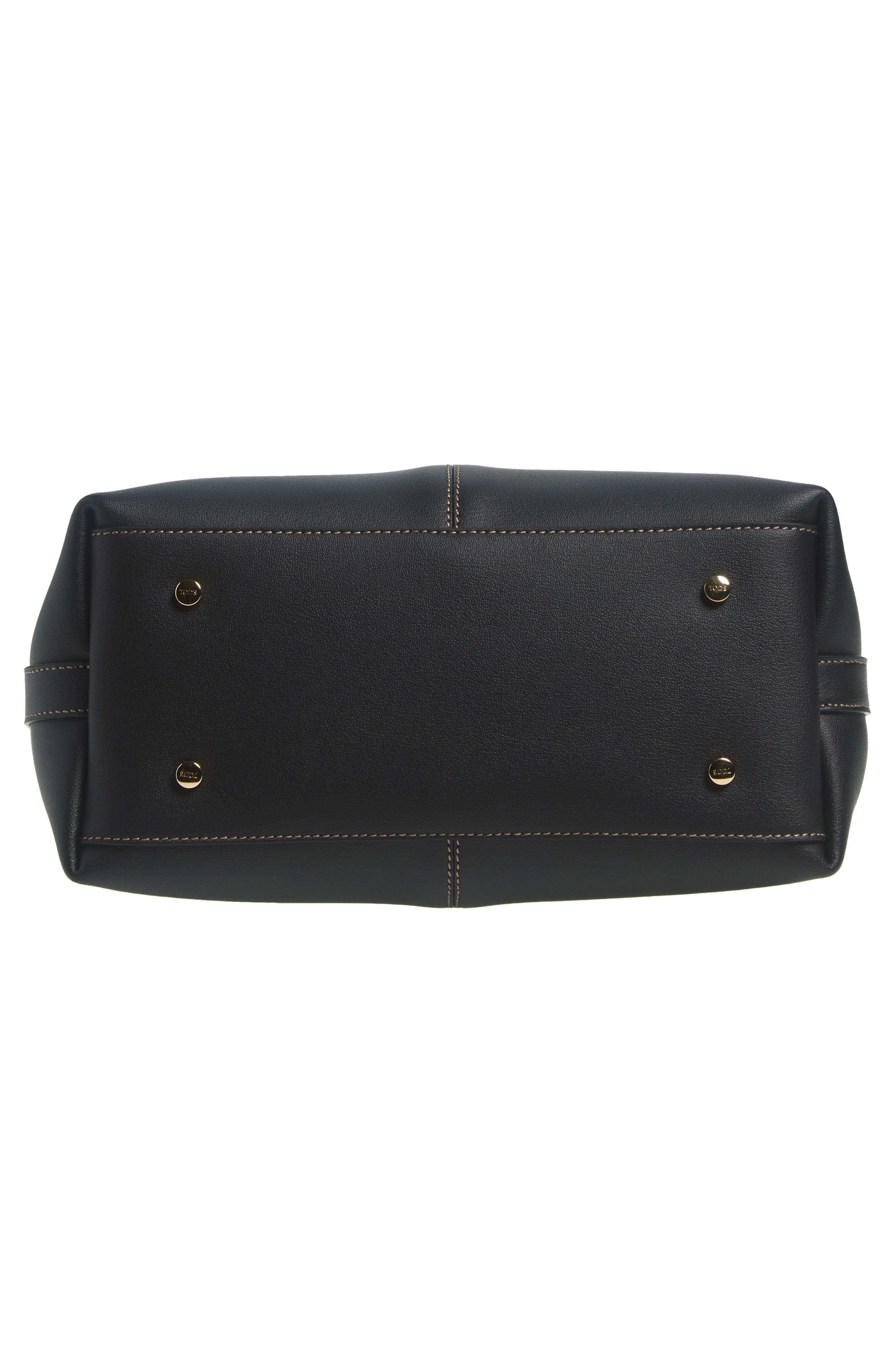 Tod's Small Ebr Top Handle Leather Tote in Nero at Nordstrom - 7