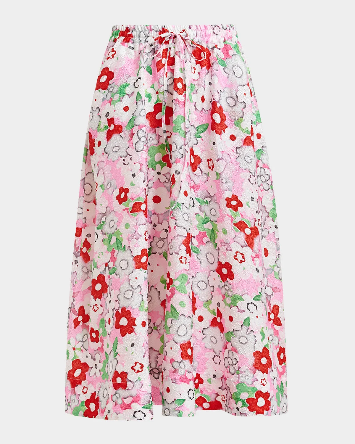 Julianne Floral Jacquard Midi Skirt - 1