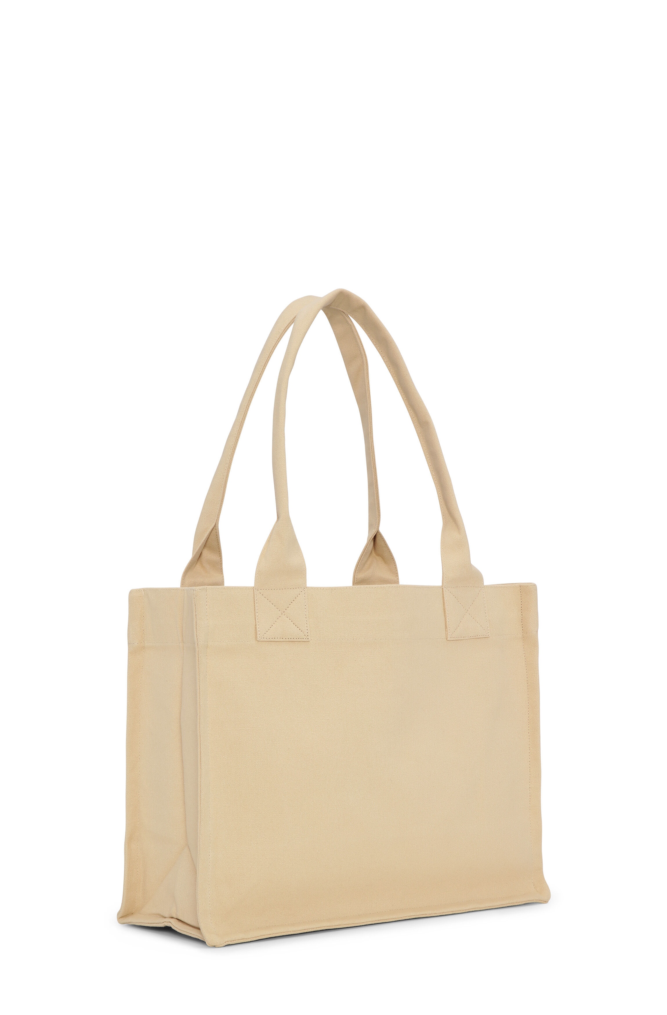 CREAM LARGE CANVAS TOTE BAG - 2