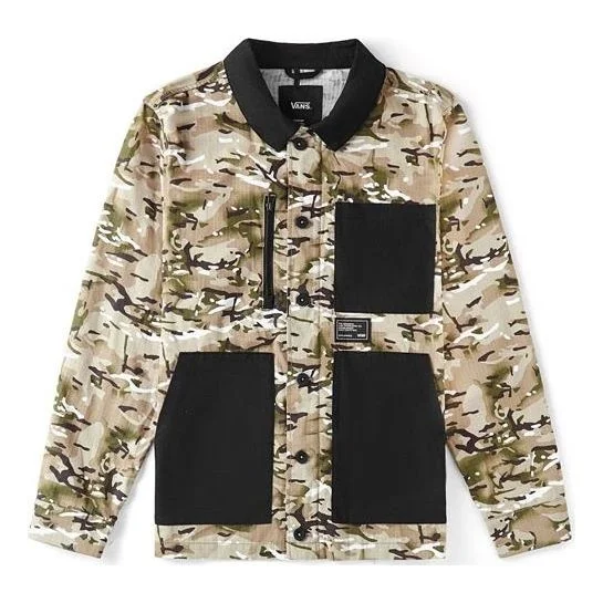 Men's Vans Work Weird Colorblock Big Pocket lapel Jacket Camouflage VN0A4MLJW09 - 1