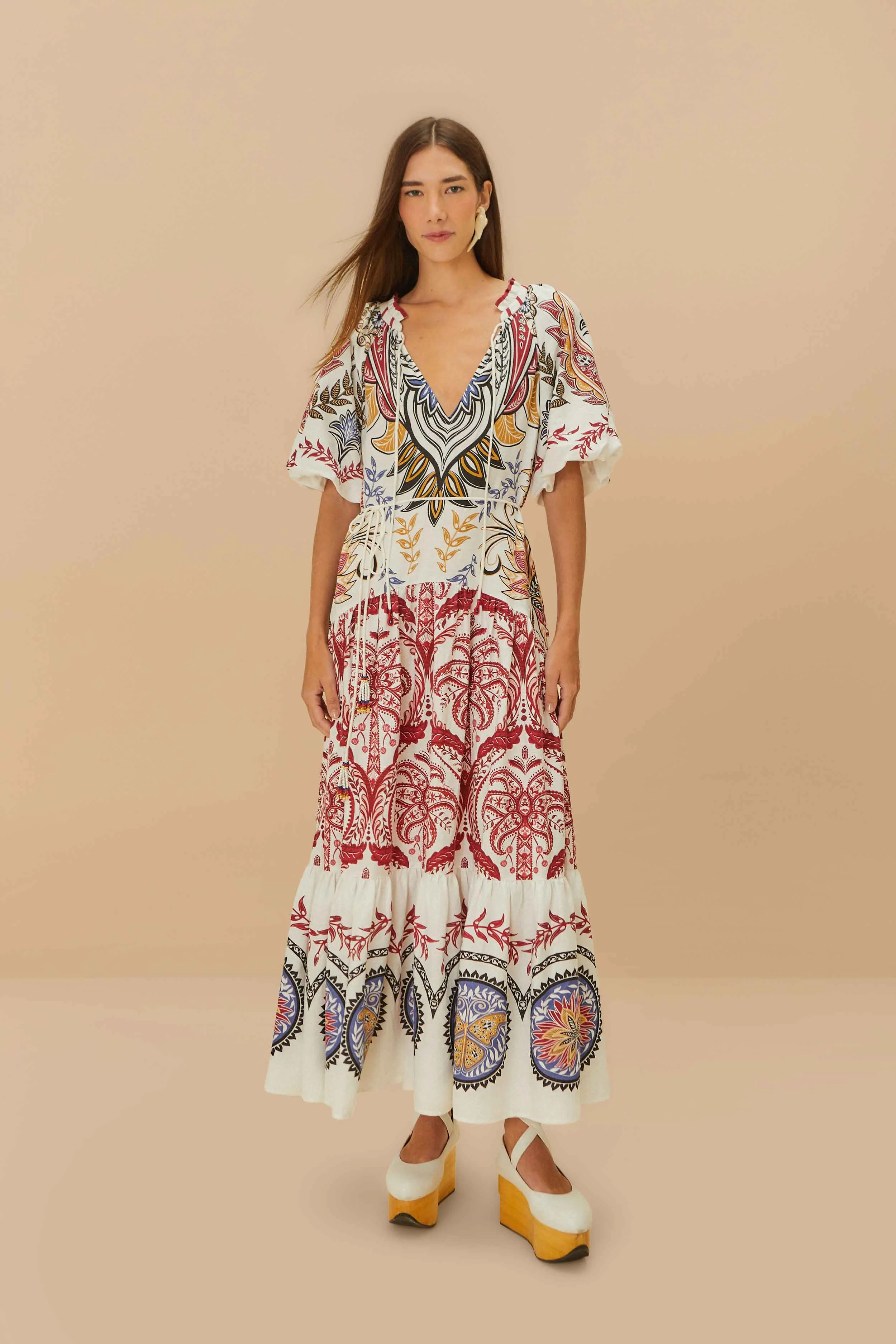 Tropical Camafeu Boho Glam Lenzing™ Ecovero™ Euroflax™ Maxi Dress - 1