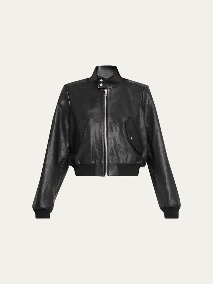 The Leather Harrington Bomber Jacket - 1