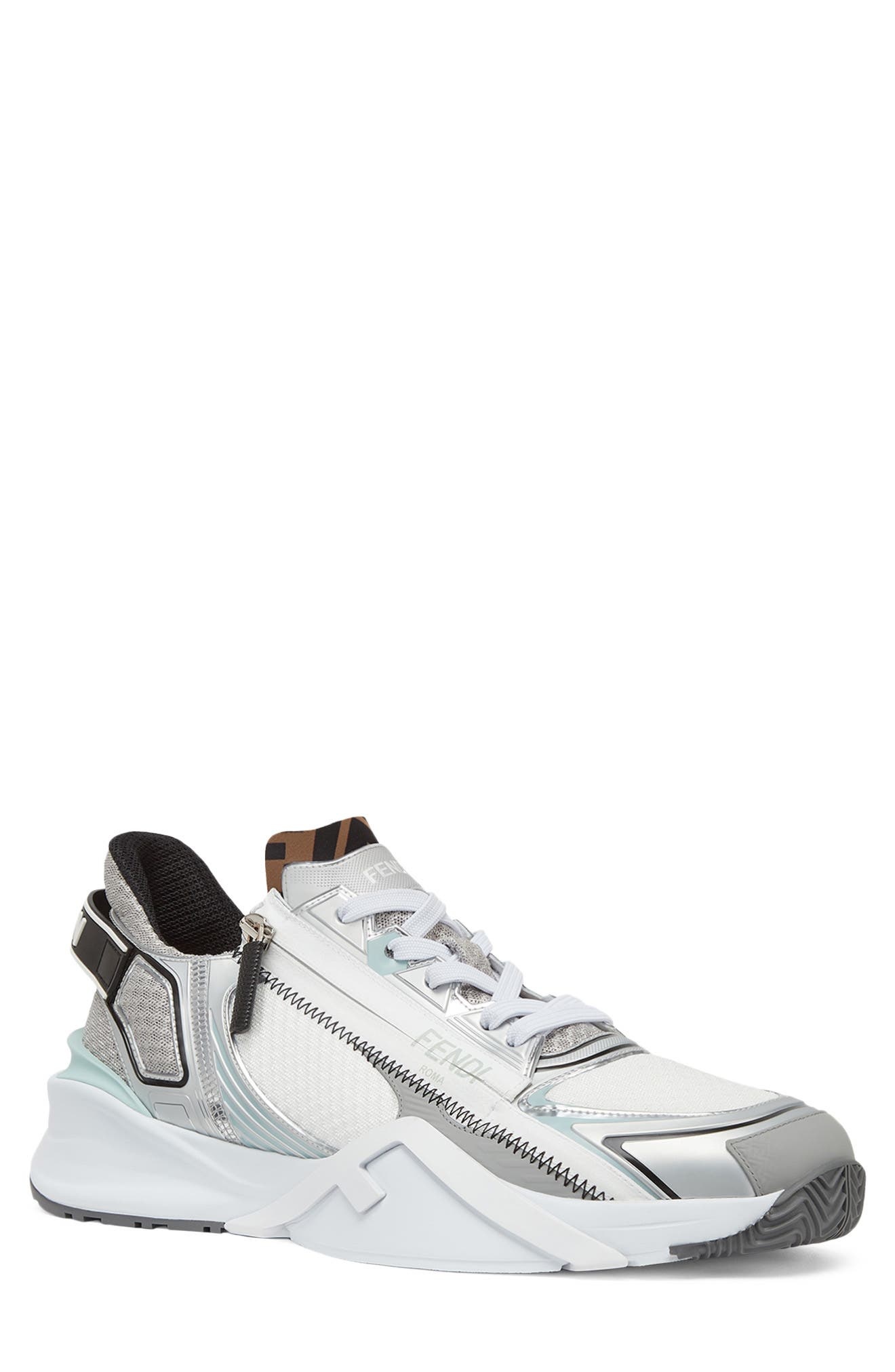 Fendi Flow Low Top Sneaker in F1Rtf Sil Ner Oxyg/nuv/bia at Nordstrom - 1