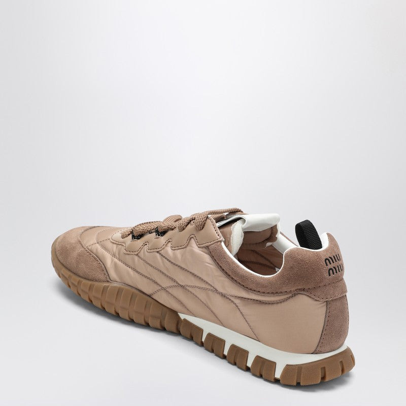 Miu Miu Dark Pink Tyre Sneakers In Re-Nylon And Suede Women - 2