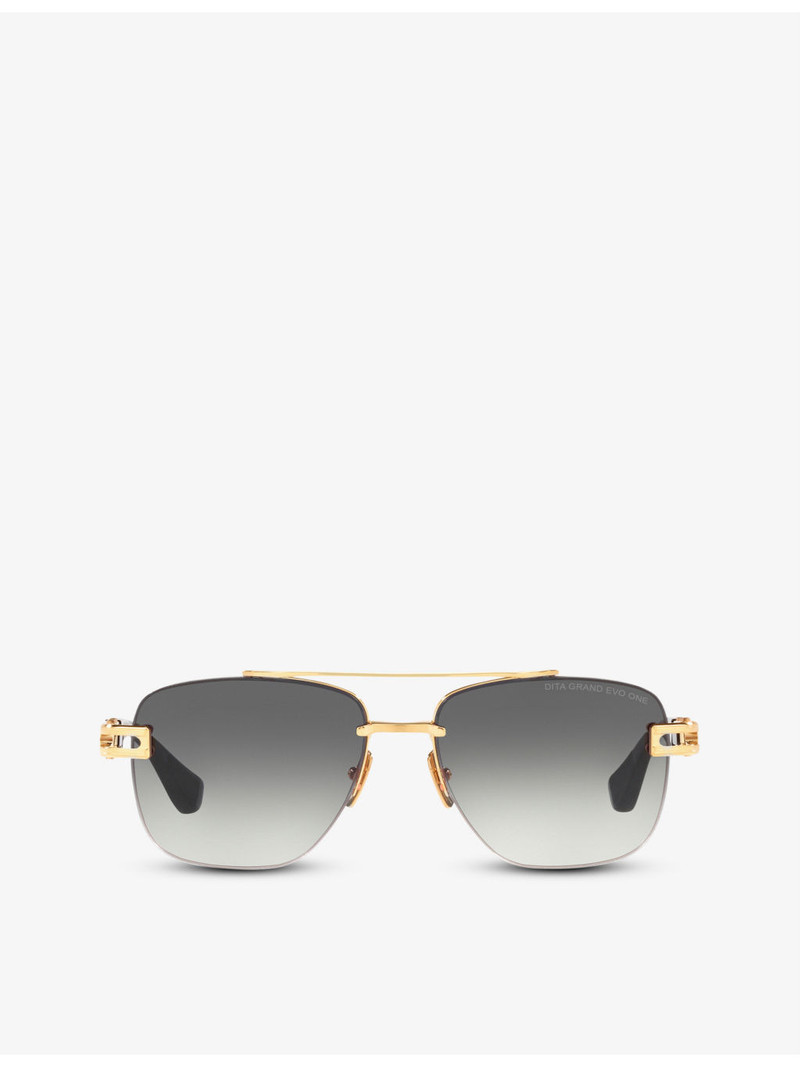 DTS138-A-01-Z Grand-Evo One square-frame titanium aviator sunglasses 1