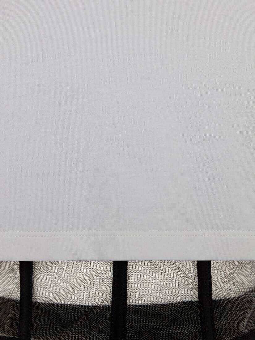 Women's Corset T-shirt in White/black - 5