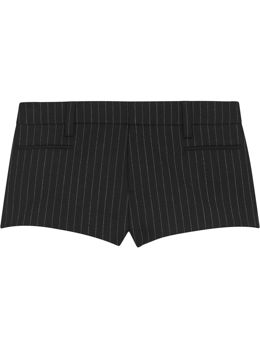 Rive Gauche pinstriped mini shorts - 1