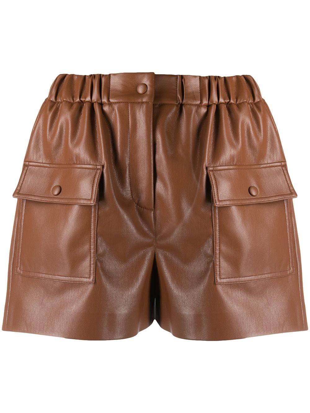 faux-leather shorts - 1