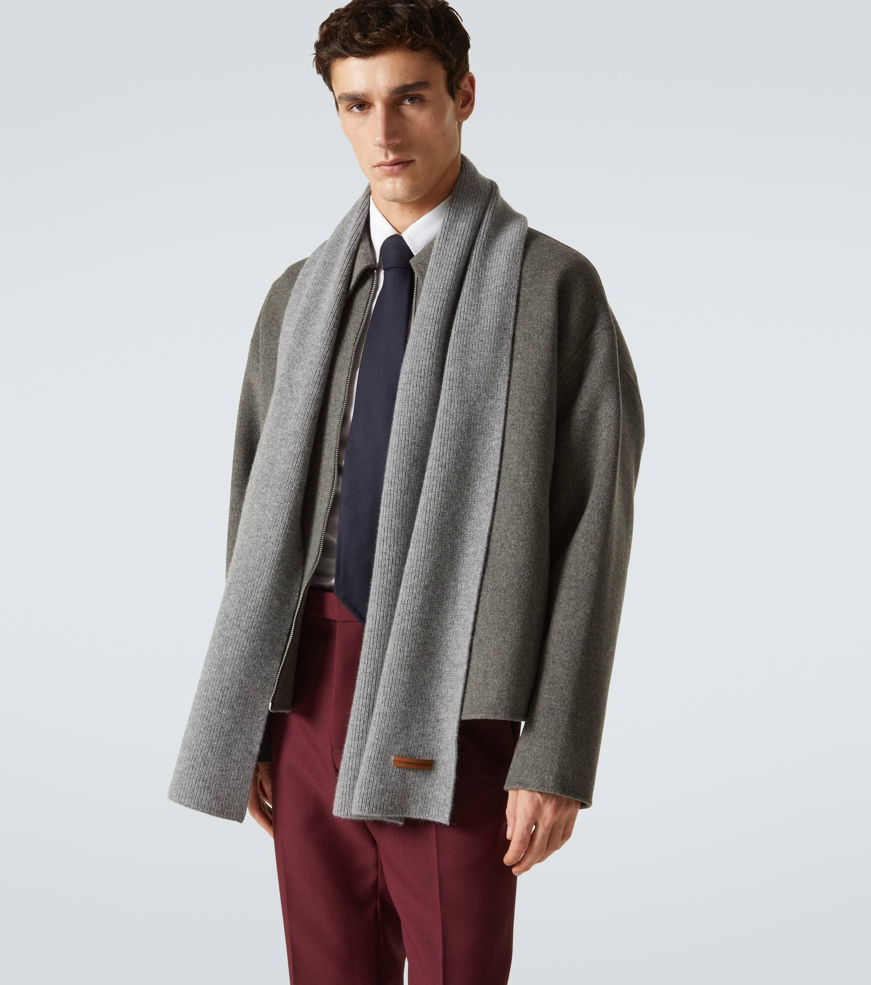Ribbed-knit cashmere scarf - 3