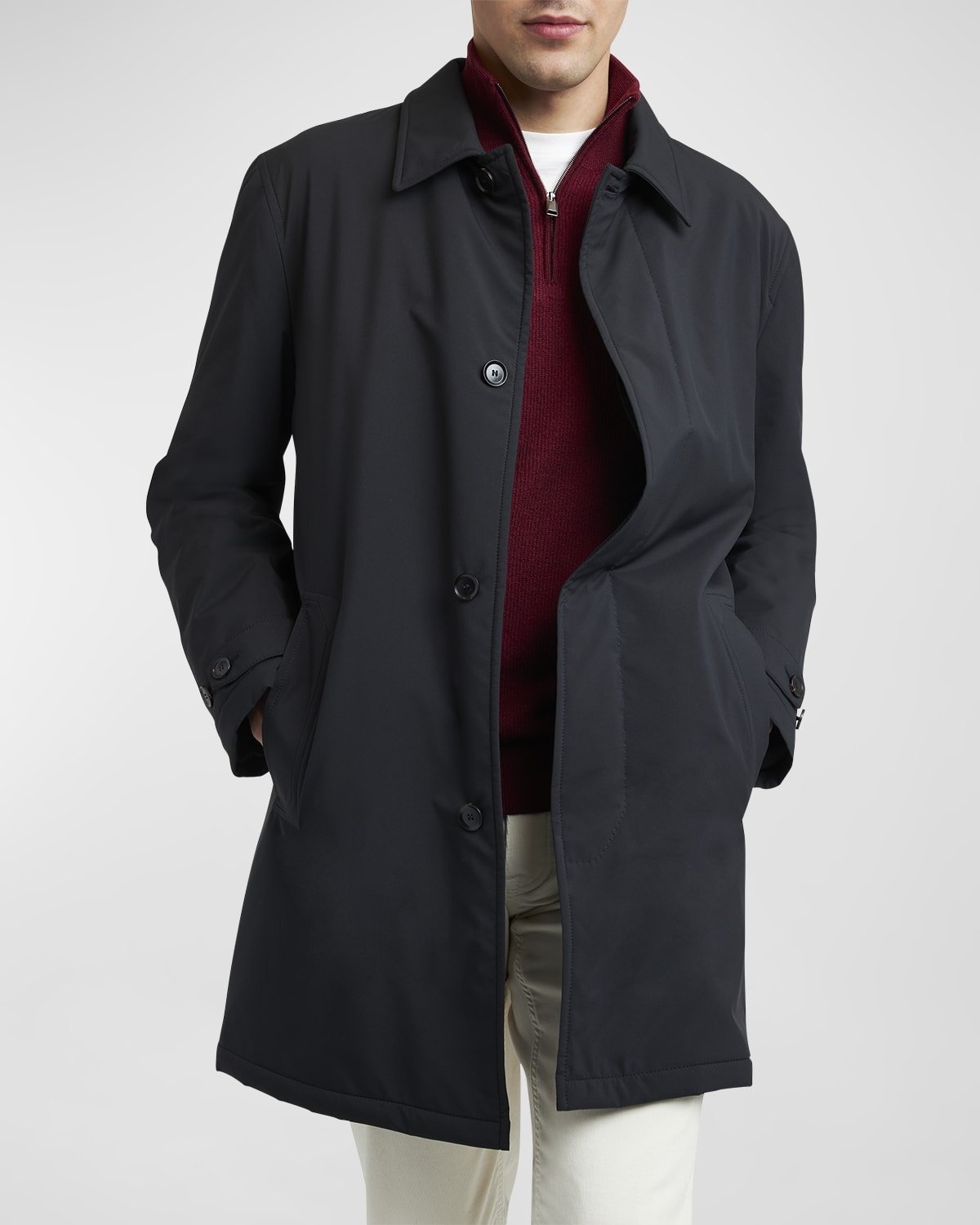 Men's Technical Fabric Car Coat - 6