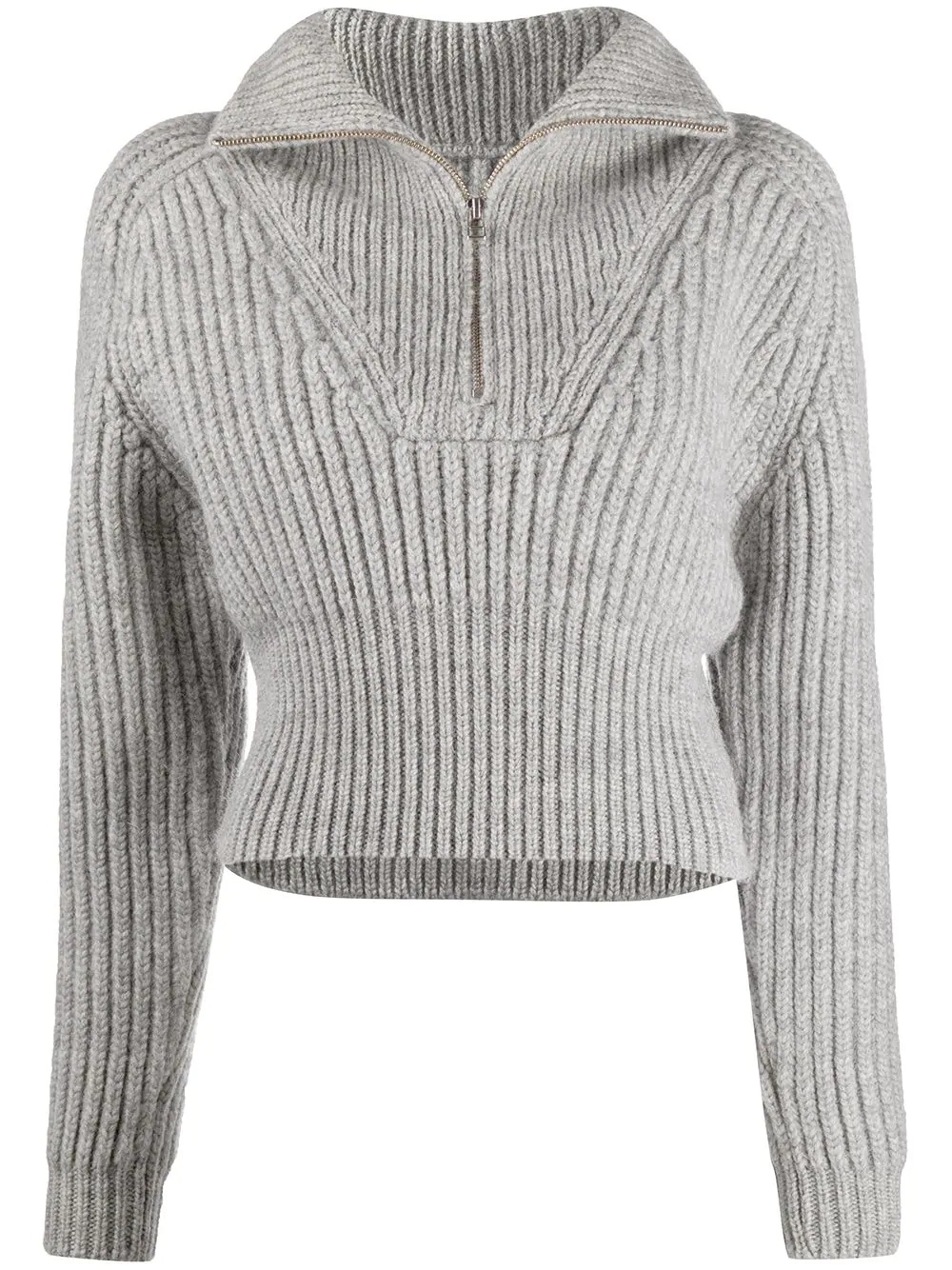 stand-up collar chunky jumper - 1