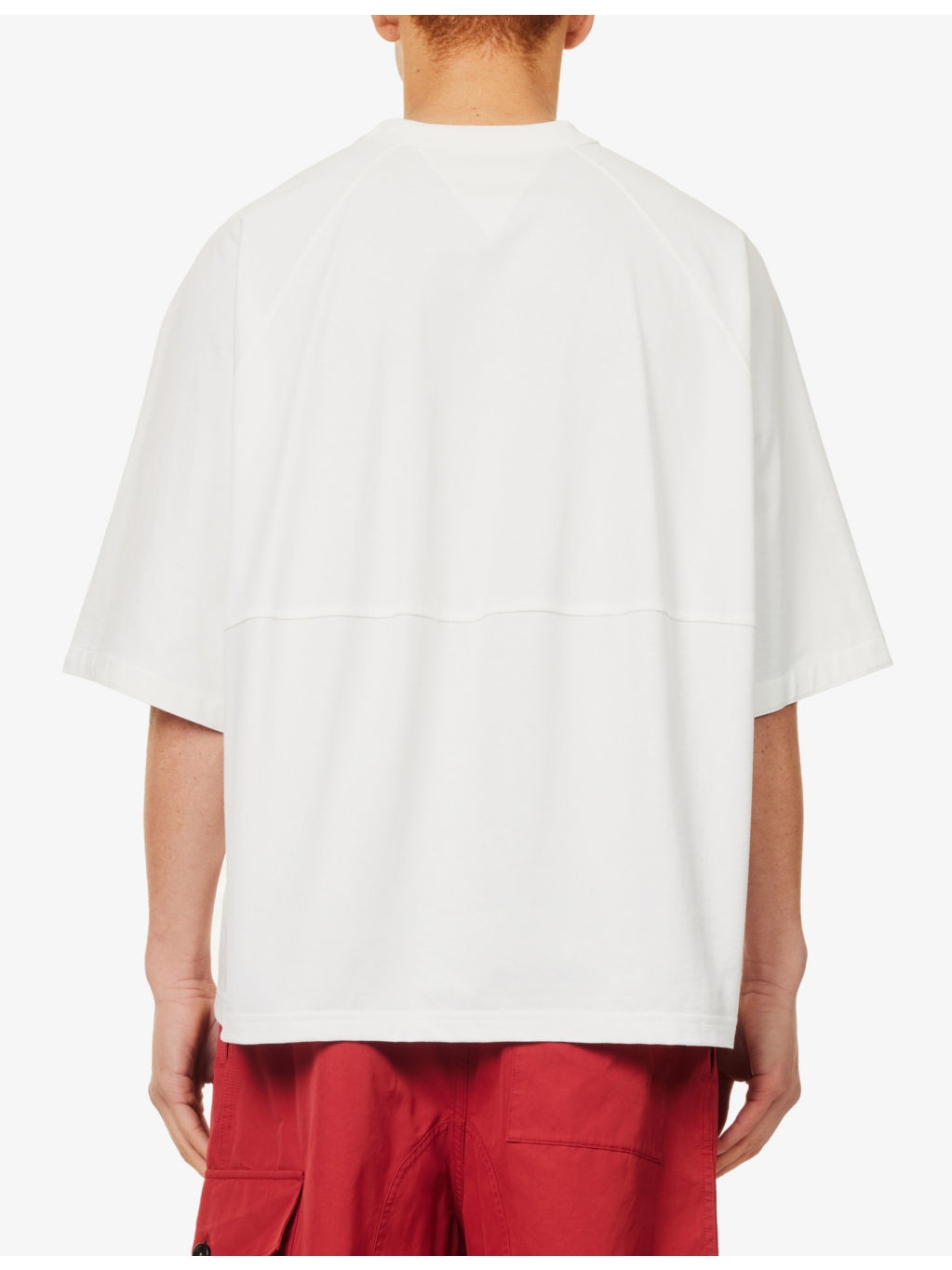 Raglan-sleeve motif-embroidery cotton-jersey T-shirt - 4