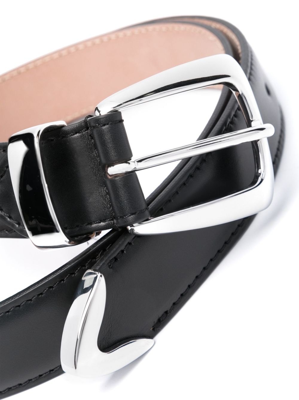 leather buckle belt - 2
