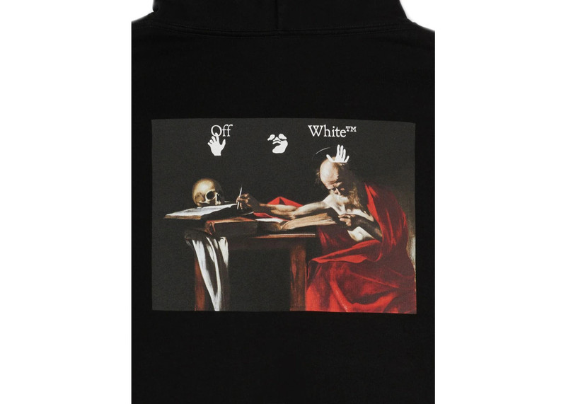 Off-White OFF-WHITE Caravaggio Paint Over Hoodie Black outlook