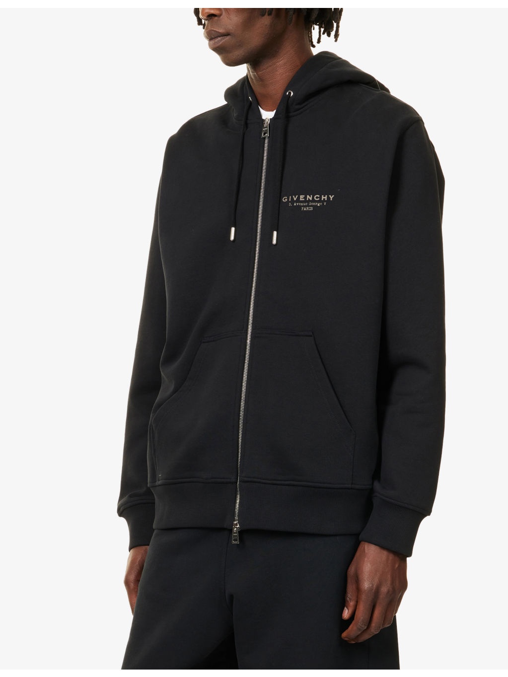 Brand-Print Kangaroo-Pocket Cotton-Jersey Hoody - 3