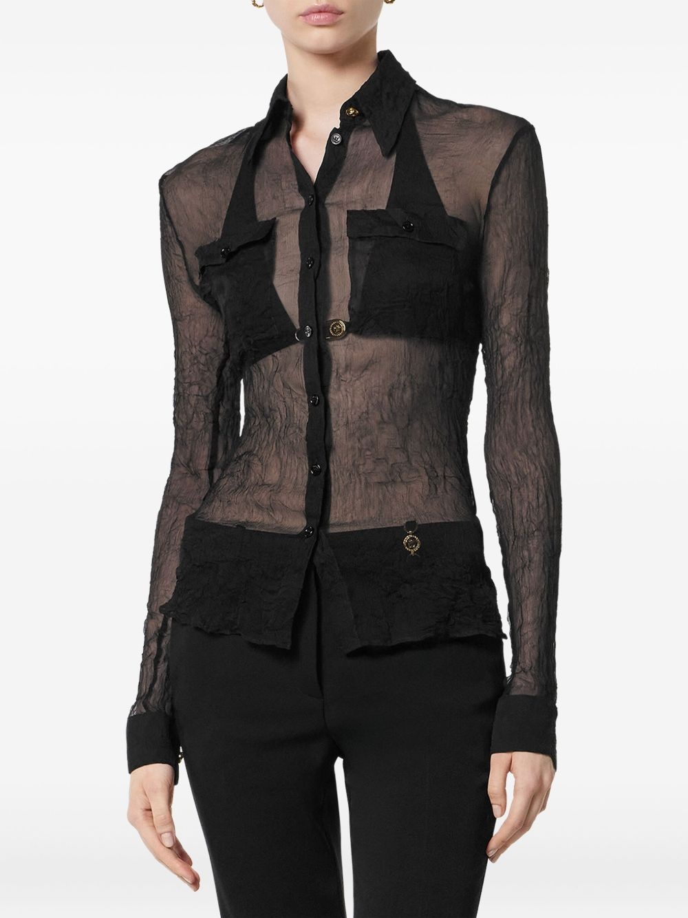 silk crêpe shirt - 3
