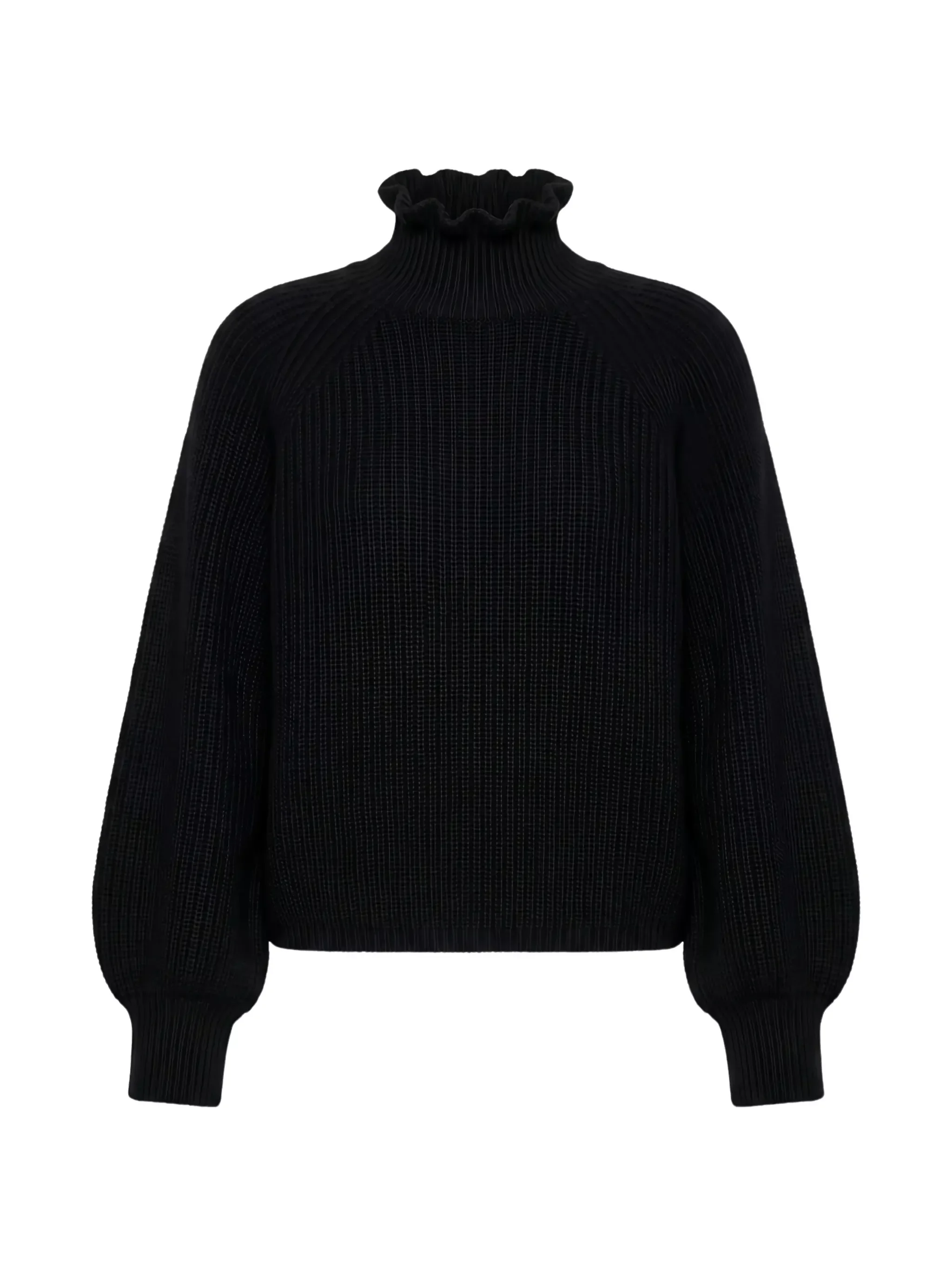 MAX MARA Ribbed Knit Sweater With Ruffle - 1