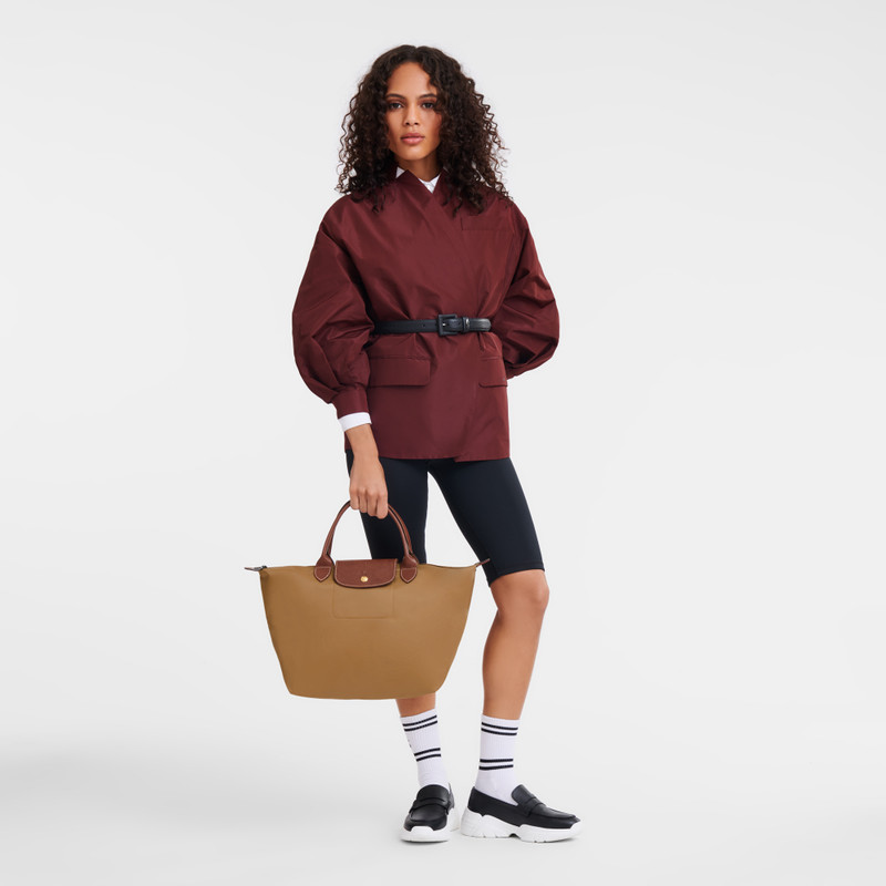 Longchamp Le Pliage Original M Handbag Fawn - Recycled canvas outlook