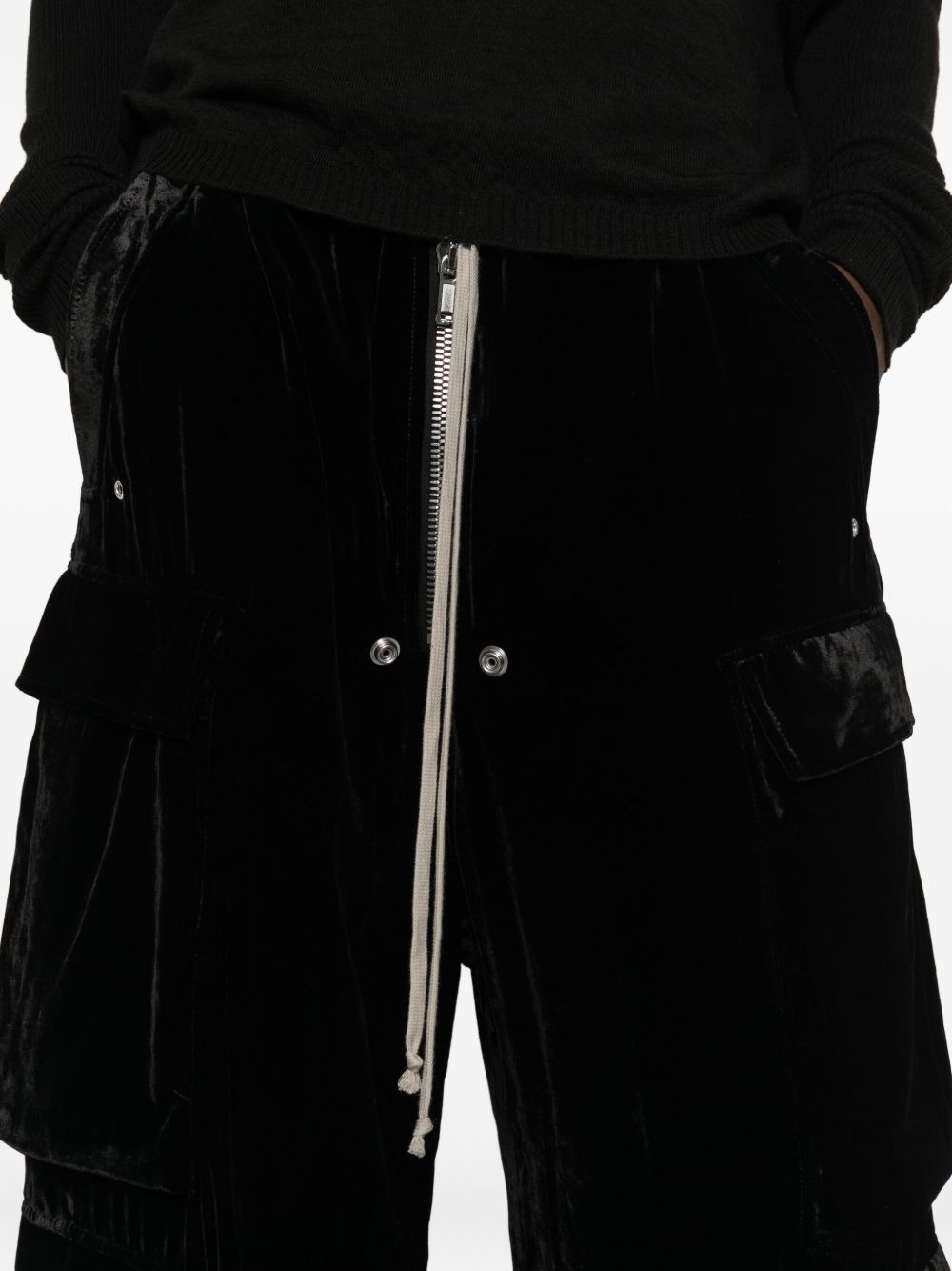 velvet cargo trousers - 5