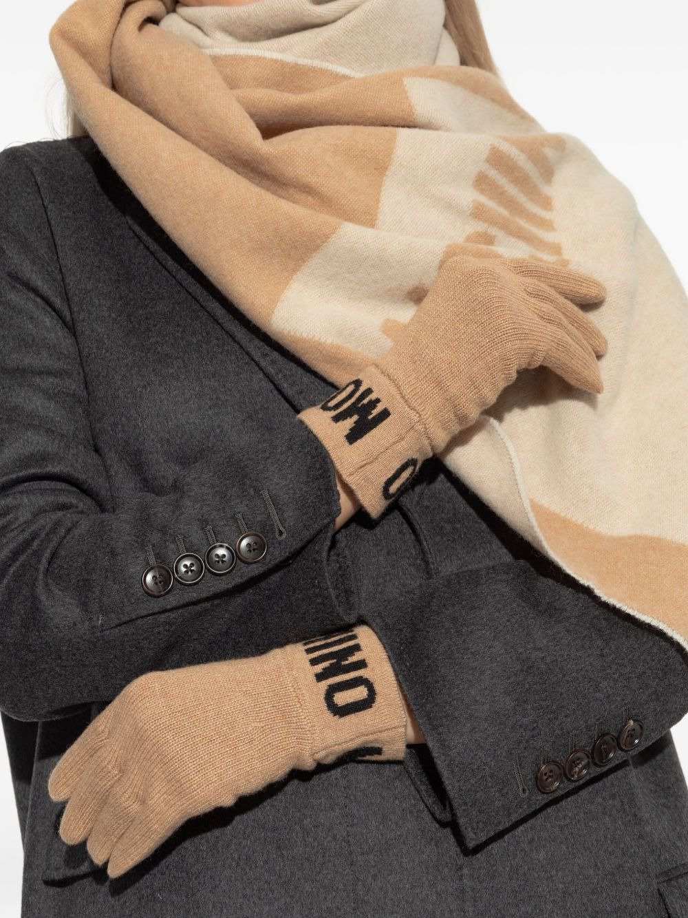 logo-detail gloves - 4