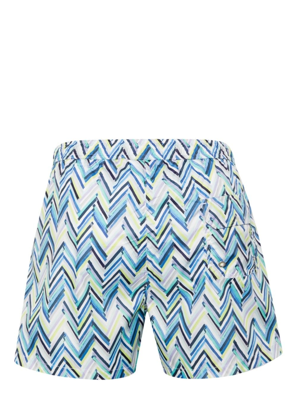 zigzag-pattern swim shorts - 2