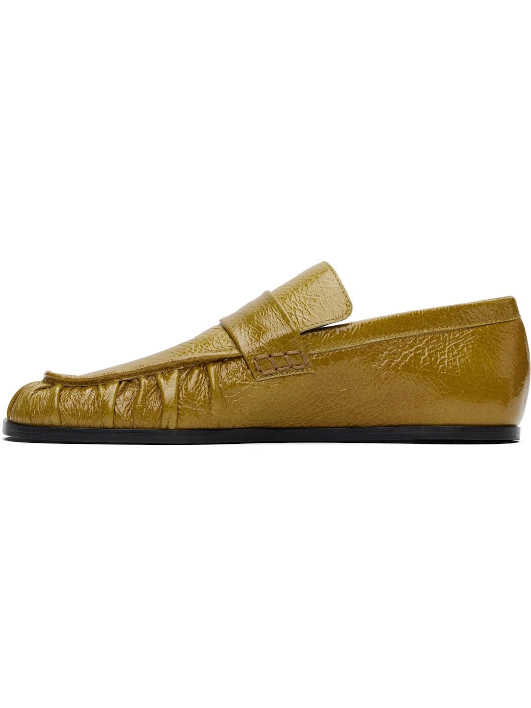 Yellow Patent Leather Loafers - 3