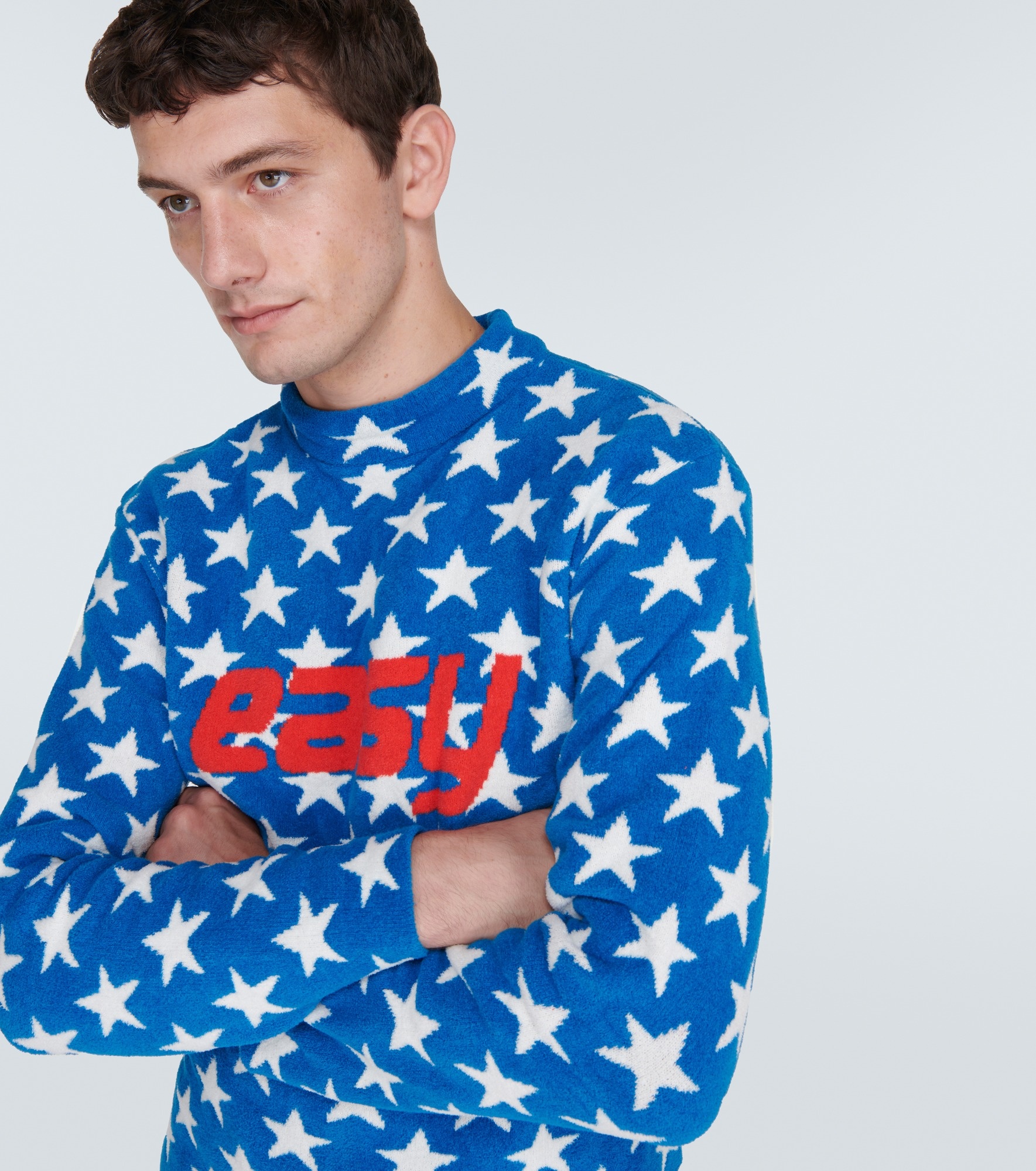 Printed cotton-blend sweater - 5