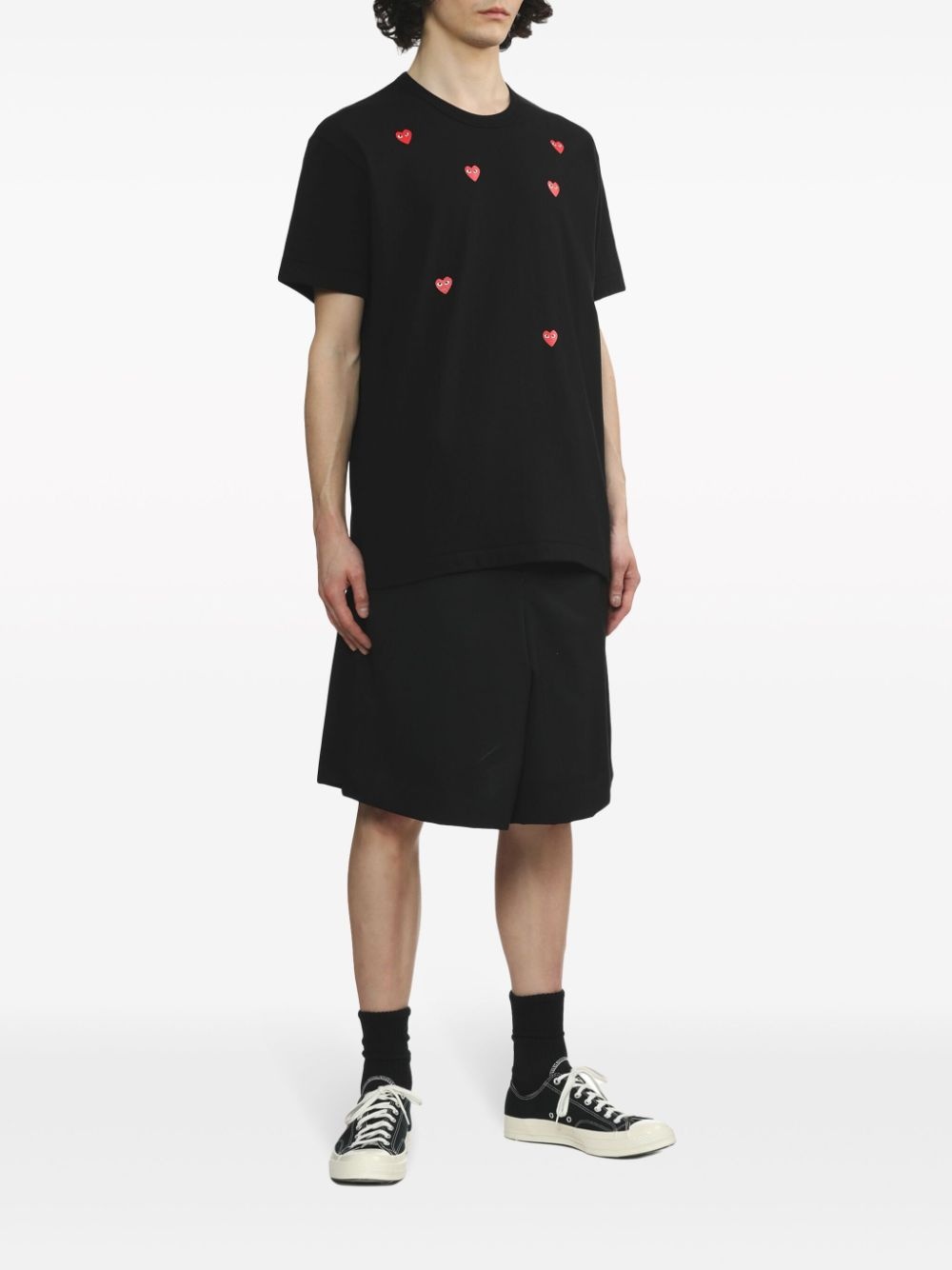 Scattered Hearts cotton T-shirt - 2