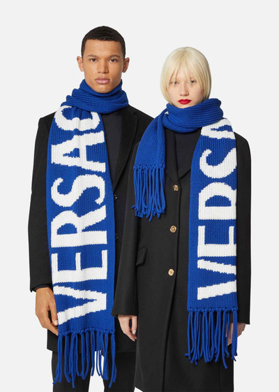 VERSACE Logo Wool Intarsia Scarf outlook