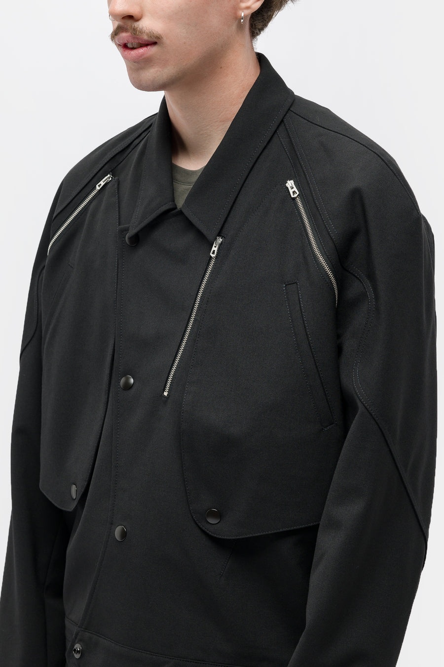 Tonino Utility Jacket in Black - 4