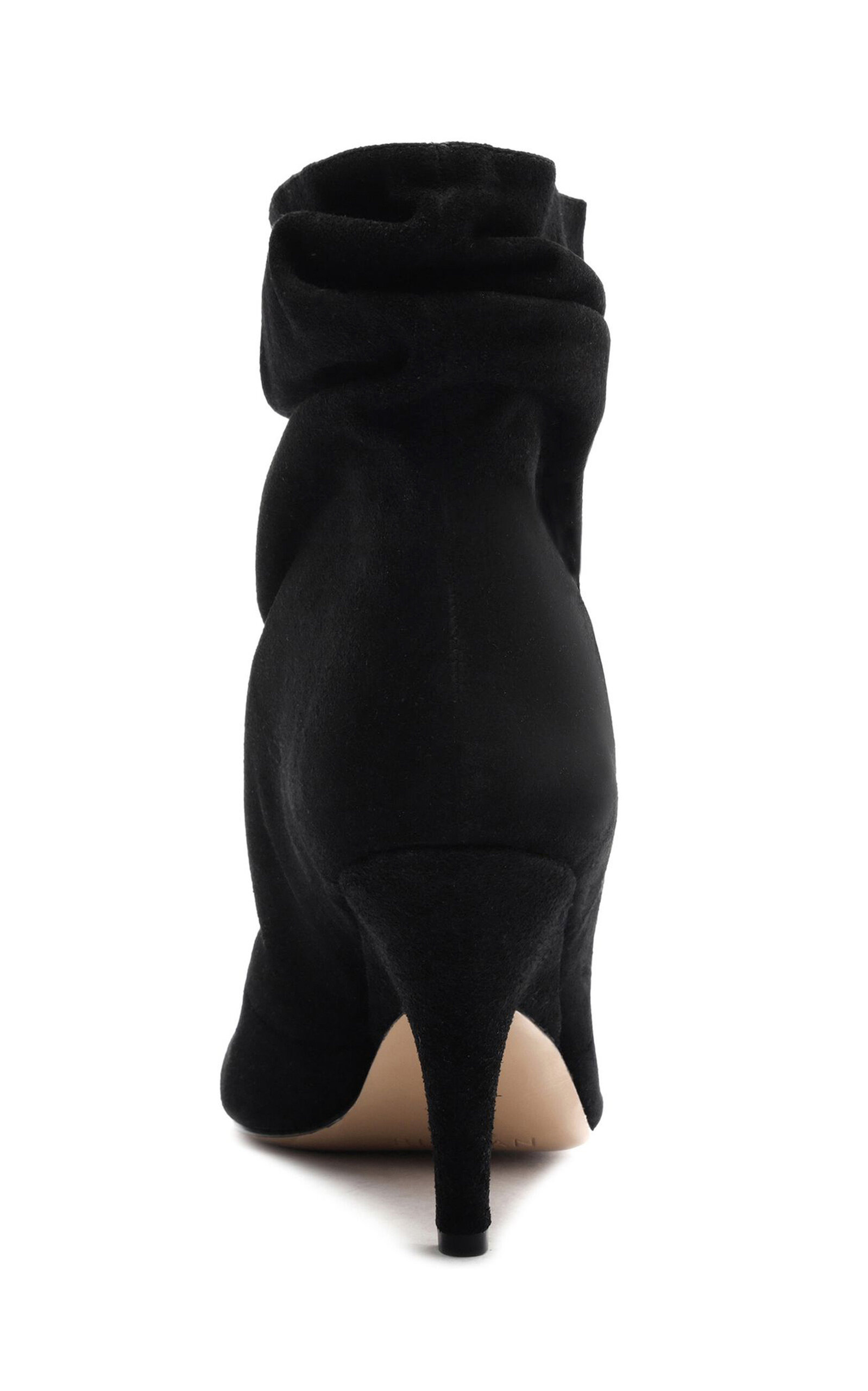 Tati Scrunched Suede Ankle Boots black - 4